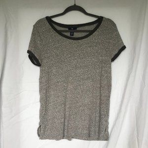 Grey Ringer Tee